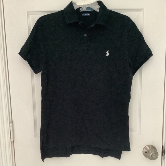 Polo by Ralph Lauren Black w/ White Embroidered Jockey M PRE-OWNED - Picture 1 of 12